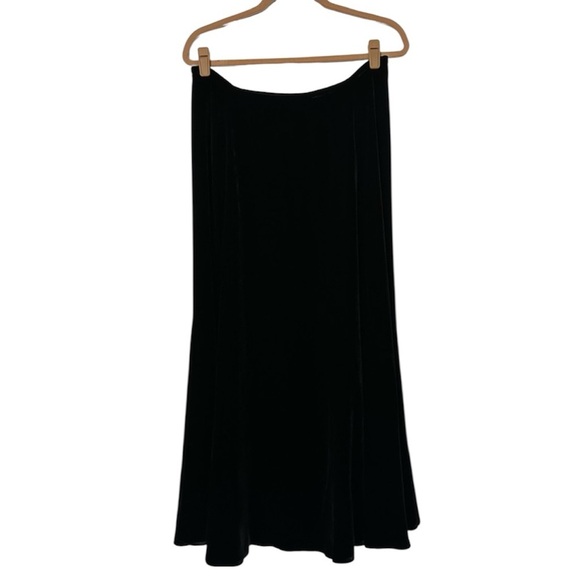 Eileen Fisher Dresses & Skirts - Eileen Fisher Silk Blend Velvet A Line Skirt Womens Large Black